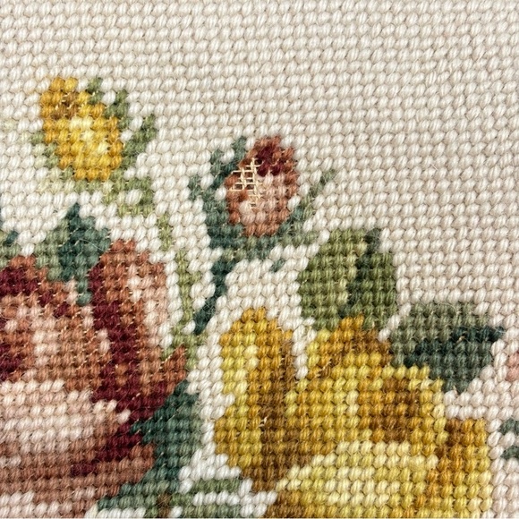 Vintage Maud Hundley Tapestry Needlepoint Purse Bag Floral - Picture 6 of 16